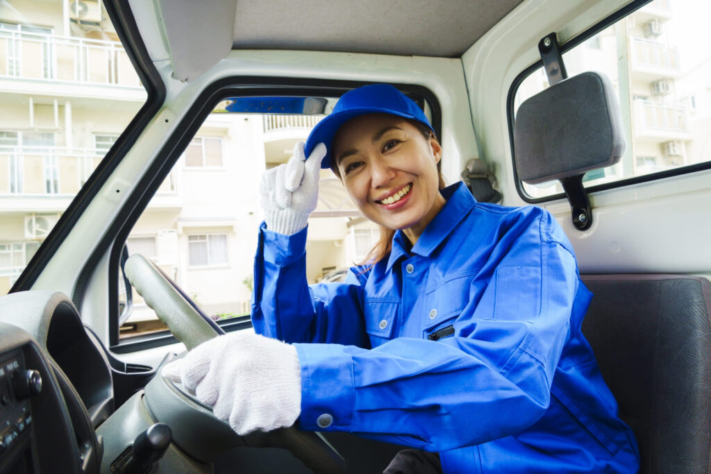 女性トラック運転手